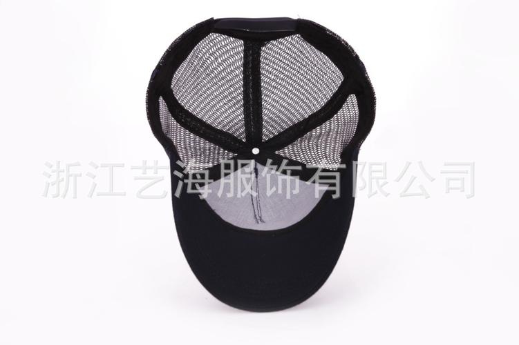 供應內嵌個性logo五片網帽——義烏棒球帽工廠批發加工定做一站式服務